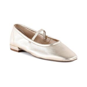 Seychelles Maryjane Leather Flat, Gold